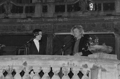 Exhibition "Construction in Process" (opening), Ł&oacute;dź, 1990