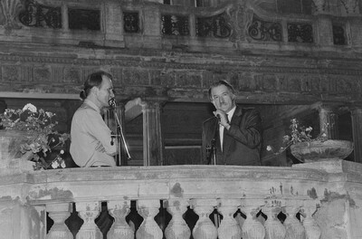 Exhibition "Construction in Process" (opening), Ł&oacute;dź, 1990