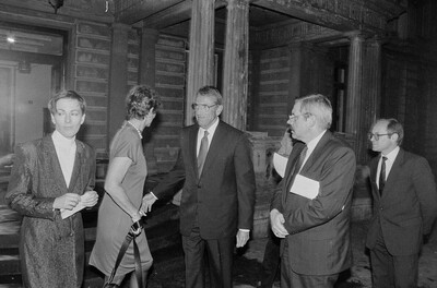 Exhibition "Construction in Process" (opening), Ł&oacute;dź, 1990
