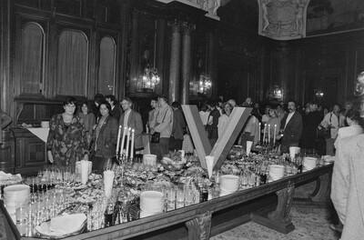 Exhibition "Construction in Process" (opening), Ł&oacute;dź, 1990