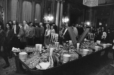 Exhibition "Construction in Process" (opening), Ł&oacute;dź, 1990