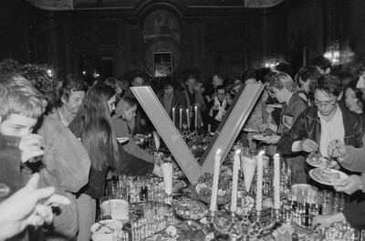 Exhibition "Construction in Process" (opening), Ł&oacute;dź, 1990